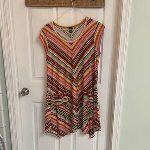 New Directions Multicolor Asymmetrical Dress